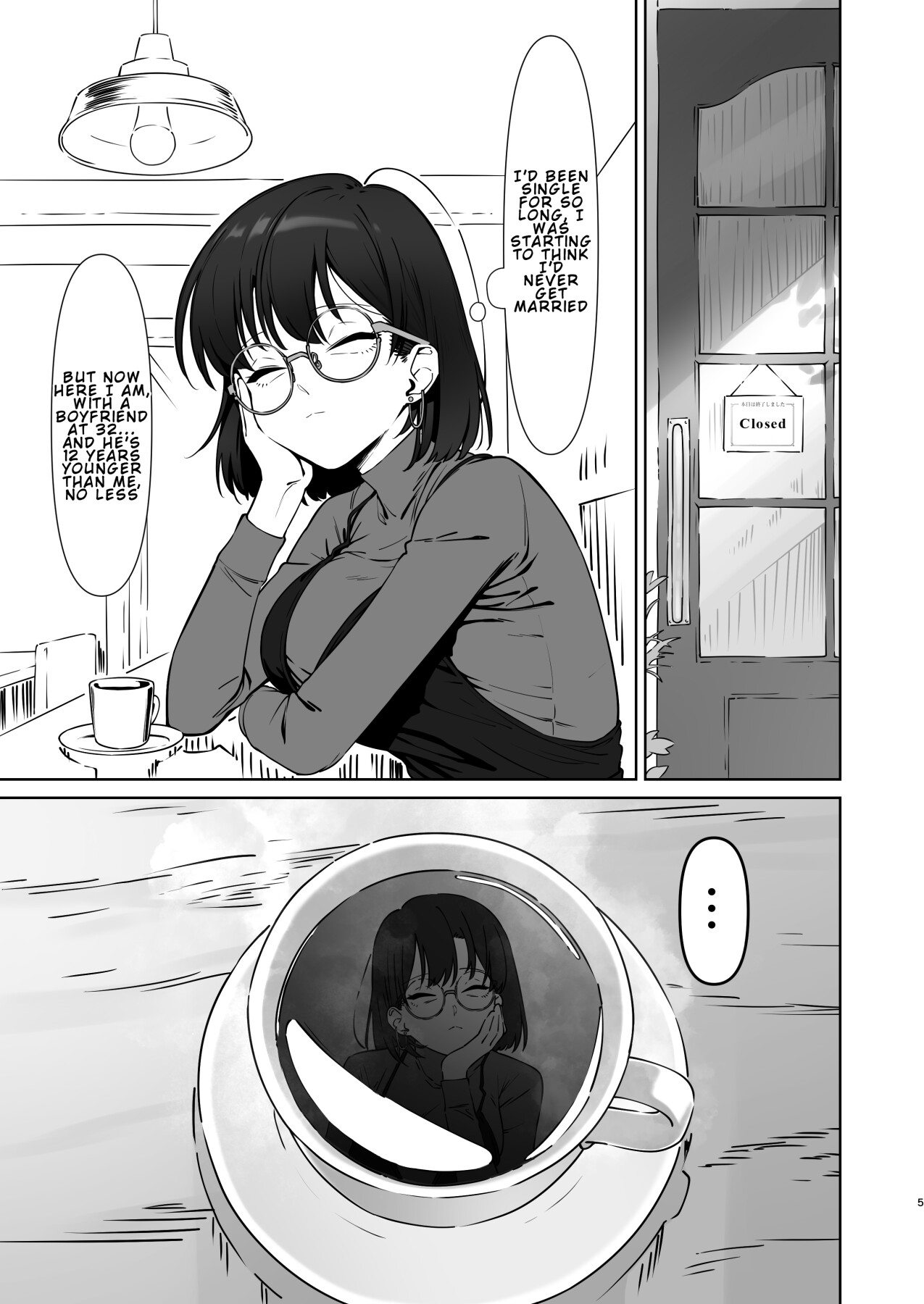 Hentai Manga Comic-My first sexual experience was with the boss of the cafe I'd been going to for 16 years 2-Read-4